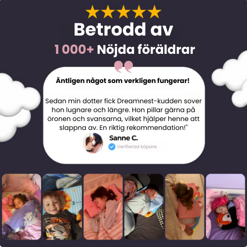 DreamNest® - Den Ergonomiska Barnkudden som Ger Familjen Ro